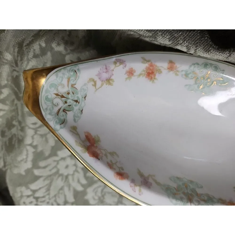 Bawo & Dotter Elite Limoges Serving Dish GOLD‎ GILT Art Nouveau Double Handle